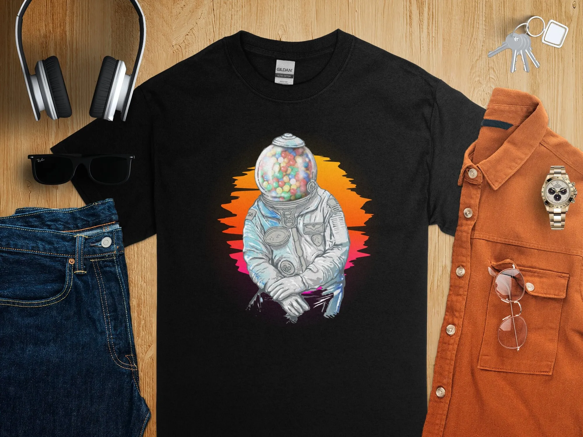 Bubble Gum Machine - Astronaut Bubblegum Machine T Shirt Quirky