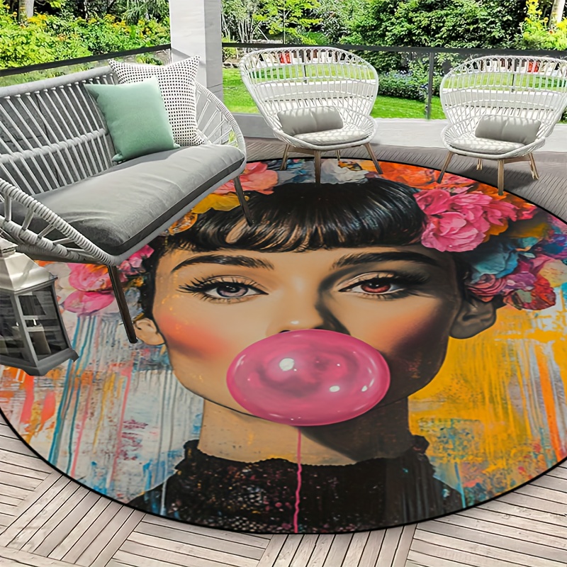 Graffiti Art Woman With Floral - Bubble Gum Machine 리뷰 및 가격