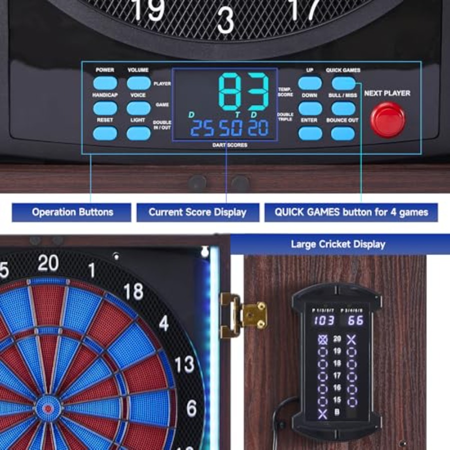 Electronic Dart Board with Cab - Electronic Dartboard Cabinet 리뷰 및 가격