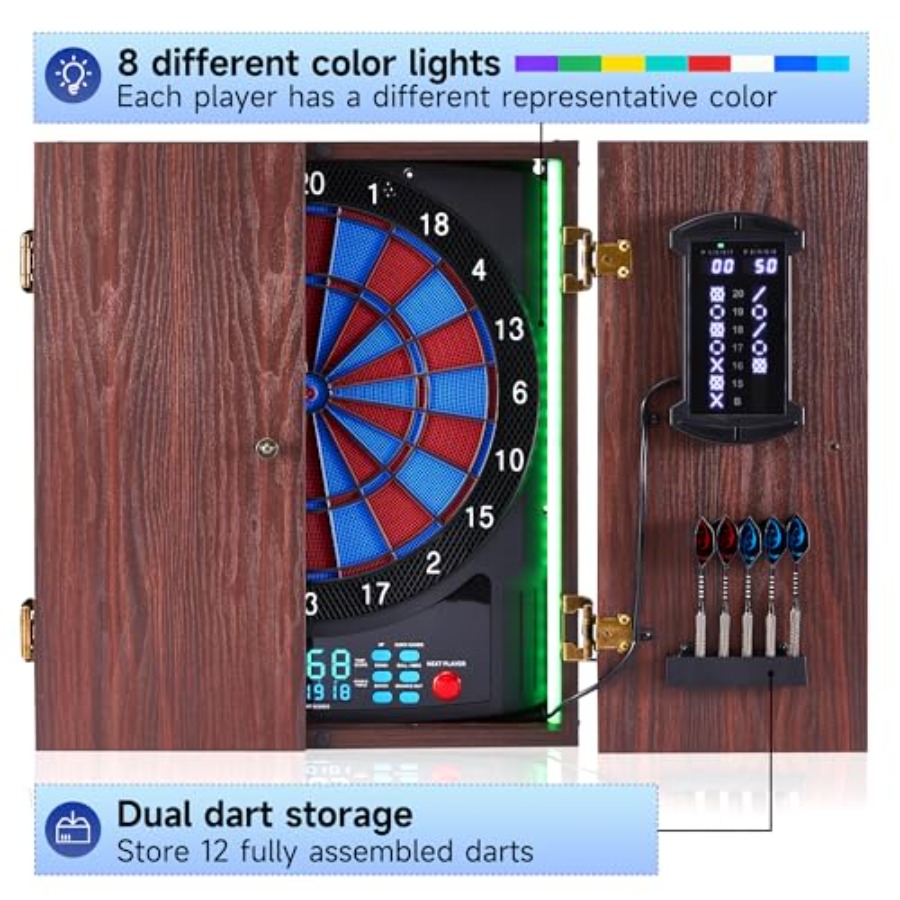 Electronic Dart Board with Cab - Electronic Dartboard Cabinet 리뷰 및 가격