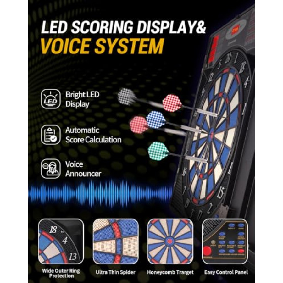 Electronic Dart Board Set, Sof - Electronic Dartboard Cabinet 리뷰 및 가격