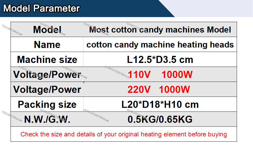 Heat Head for Cotton Candy Mac - Candy Floss Machine 리뷰 및 가격