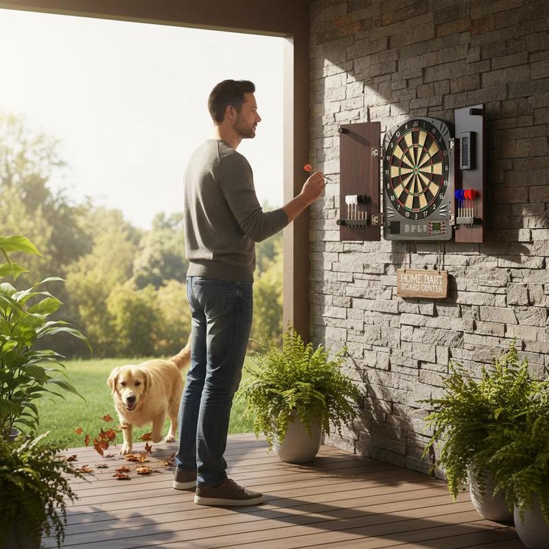 Dartboard and cabinet set Home - Electronic Dartboard Cabinet 리뷰 및 가격