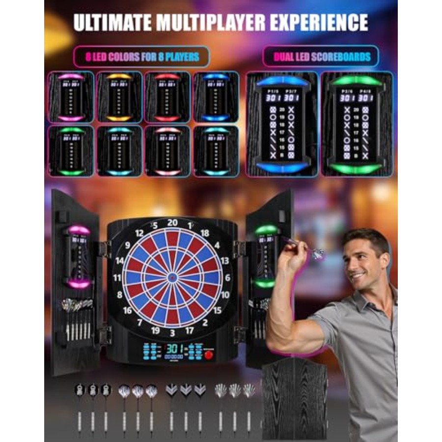 Electronic Dart Board, Electri - Electronic Dartboard Cabinet 리뷰 및 가격