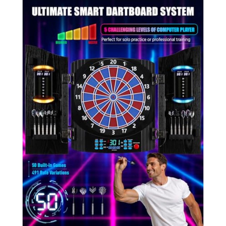 Electronic Dart Board, Electri - Electronic Dartboard Cabinet 리뷰 및 가격